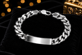 Gents Heavyweight ID Bracelet Sterling Silver 925 Hallmarked Brand New Boxed