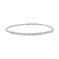 21 Natural Diamond 18ct White Gold Bracelet 375 Hallmarked British Made