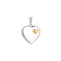2 Tone Heart Locket 9ct Gold Plated Hallmarked British Made All Chain Lengths