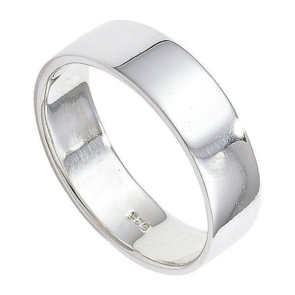 Men's Sterling Silver Wedding Band Gents 925 Hallmarked Sizes R - Z