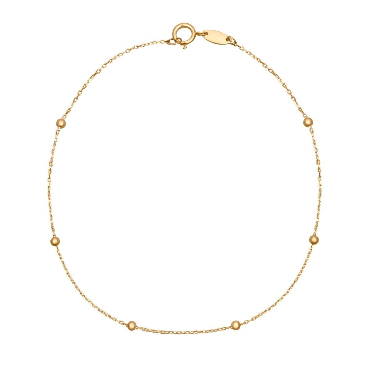 Fine Ball Station Bracelet In 9ct Yellow Gold 375 Hallmarked British Made