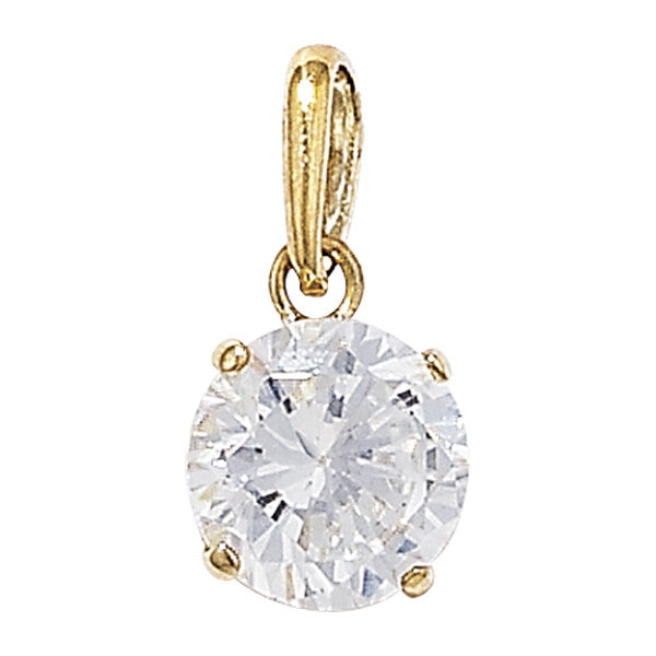 Yellow Gold Solitaire Pendant Hallmarked British Made All Chain Lengths