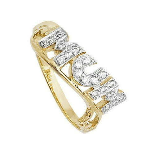 Mum Gemstone Ring 9ct Yellow Gold Hallmarked British Made Sizes M - S