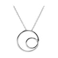 Double Natural Loop Necklace Solid Sterling Silver 925 Hallmarked British Made