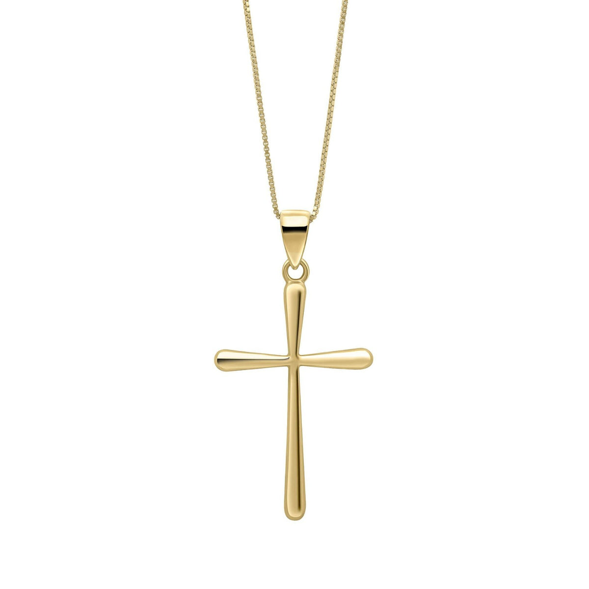 Taperered Cross Pendant 9ct Yellow Gold 375 Hallmarked Brand New Boxed