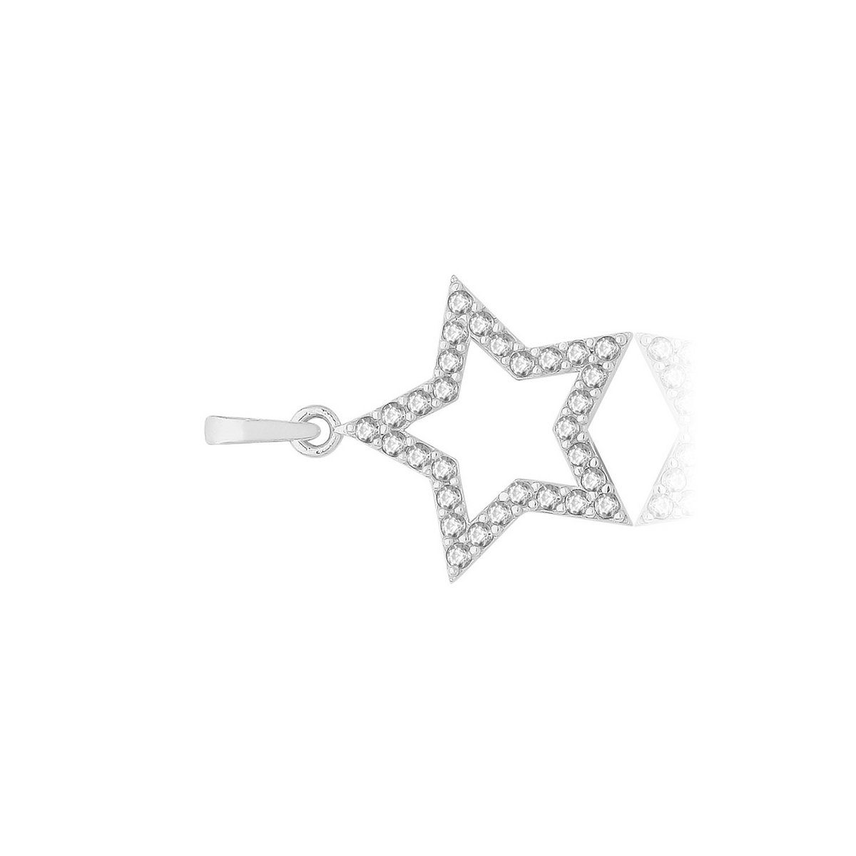 Star 9ct White Gold Pendant 375 Hallmarked British Made All Chain Lengths