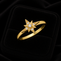 Starburst Ring 9ct Yellow Gold Hallmarked Sizes J - Q British Made