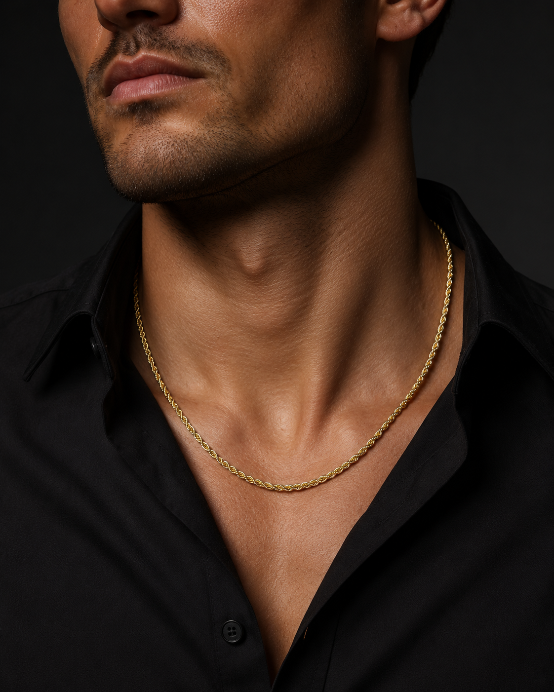 Yellow Gold Rope Chain British Made Fully Hallmarked 20" Weight 2.3g