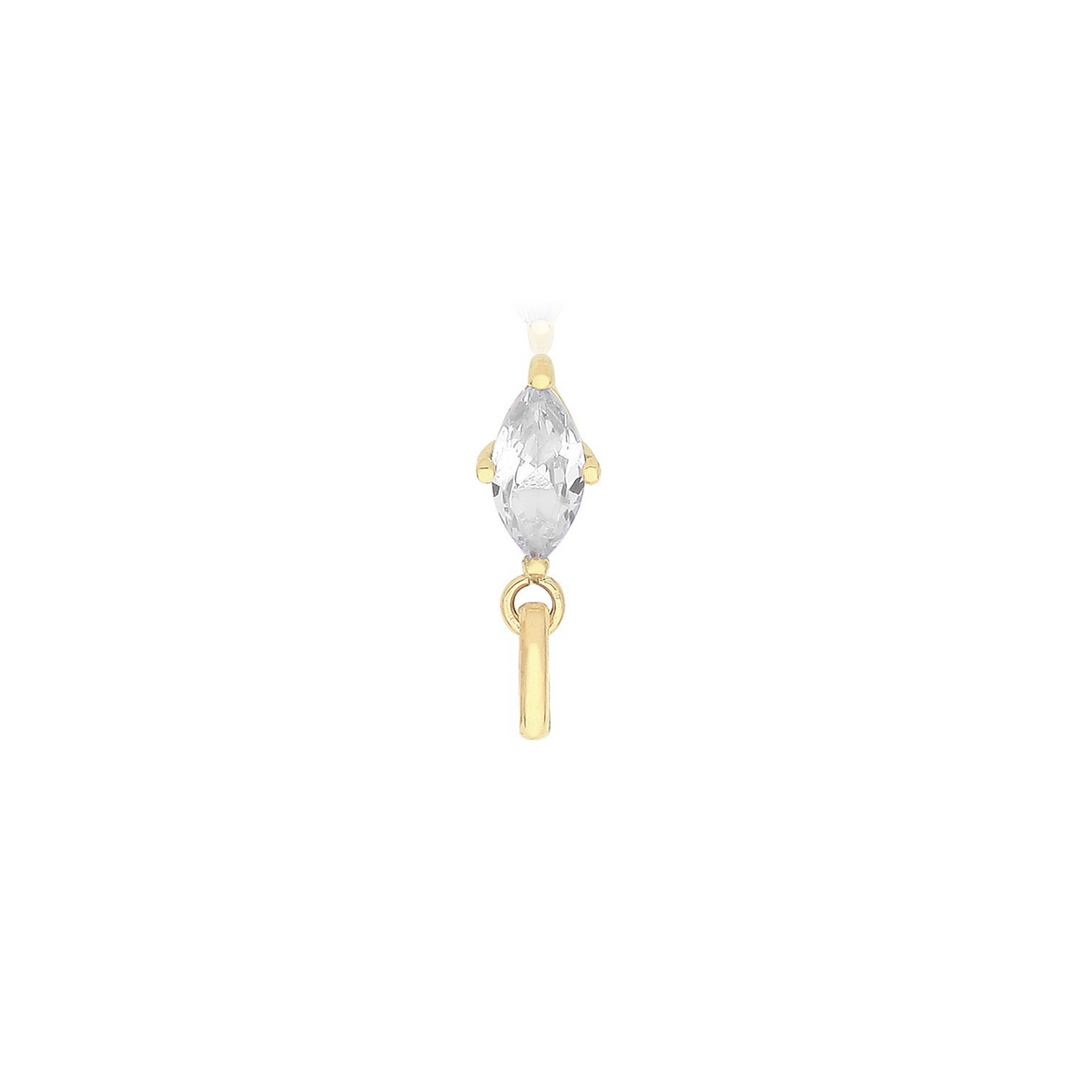 Marquise Gemstone 9ct Yellow Gold Pendant Hallmarked All Chain Lengths