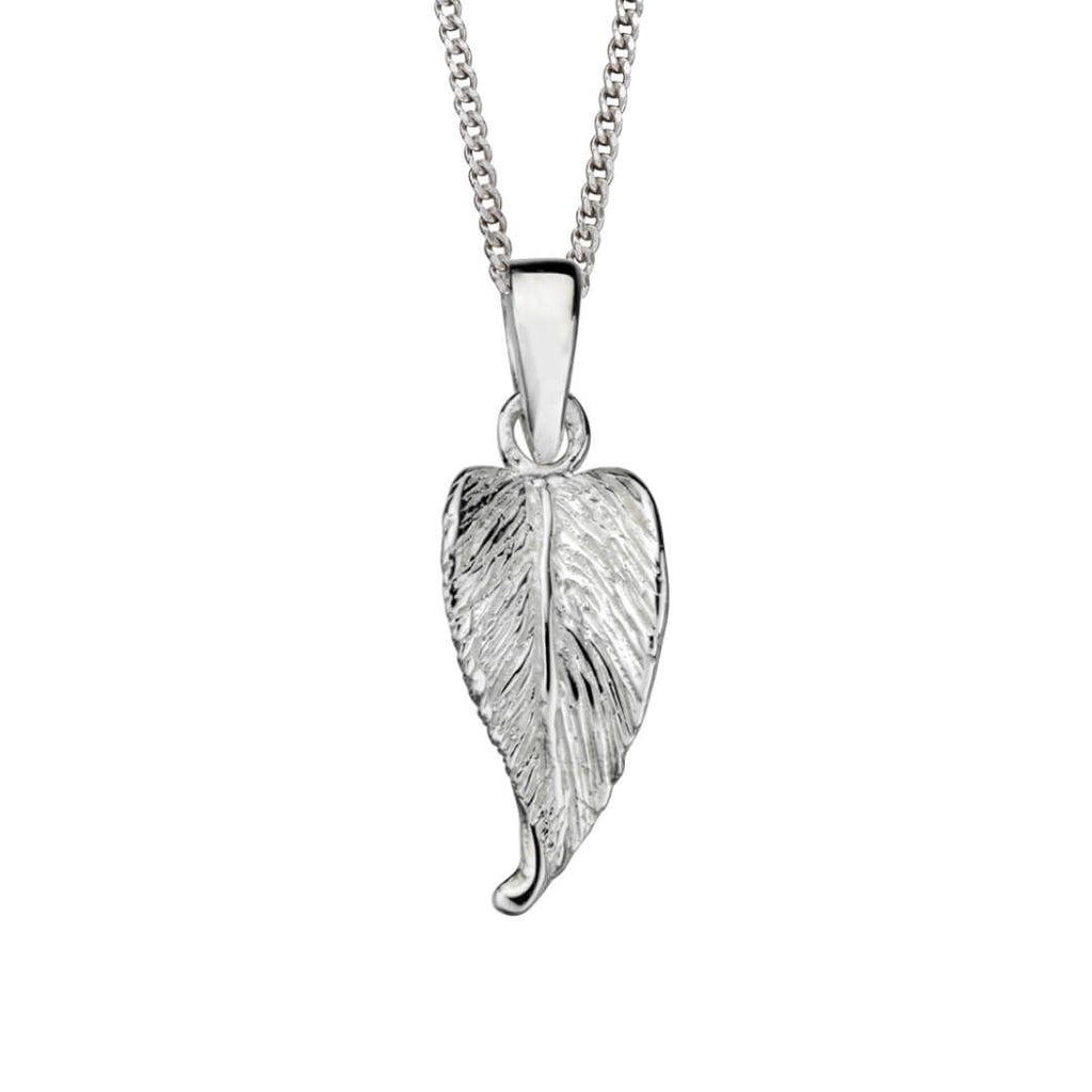Leaf Drop Pendant Sterling Silver 925 Hallmarked All Chain Lengths British Made