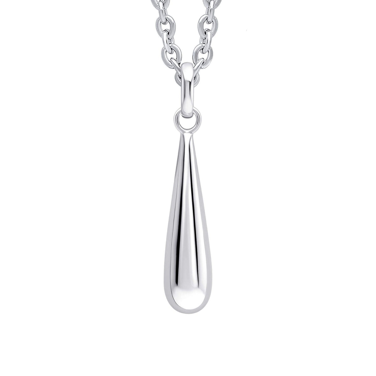 Teardrop Pendant Sterling Silver 925 Hallmarked All Chain Lengths British Made