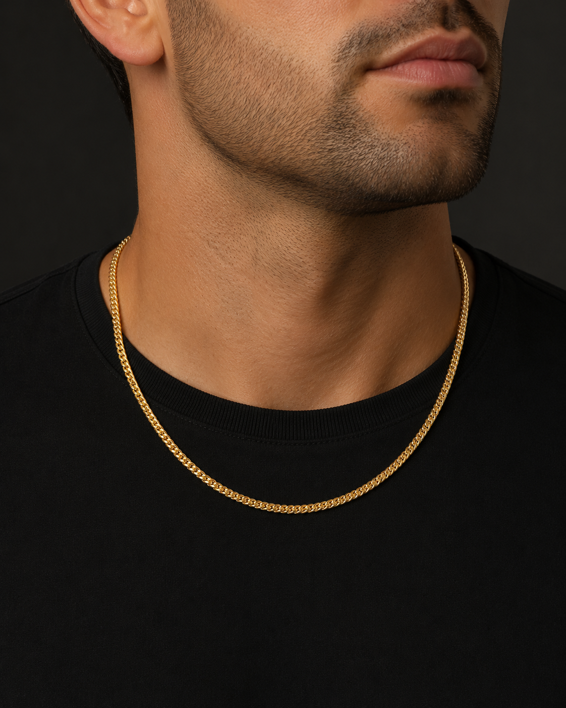 Yellow Gold Square Franco Chain British Made Fully Hallmarked 20" Weight 5.4g