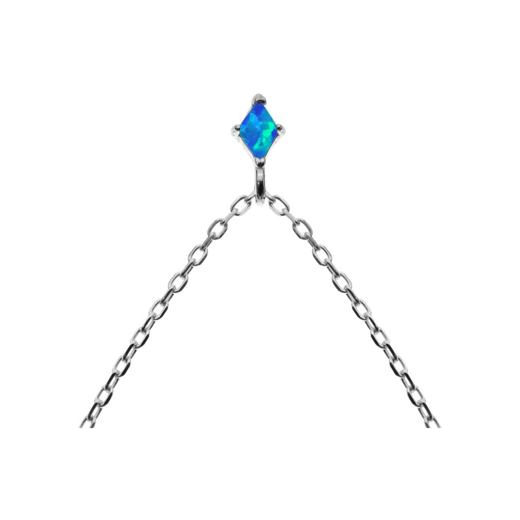 Natural Marquise Opal Necklace Solid Sterling Silver 925 Hallmarked British Made