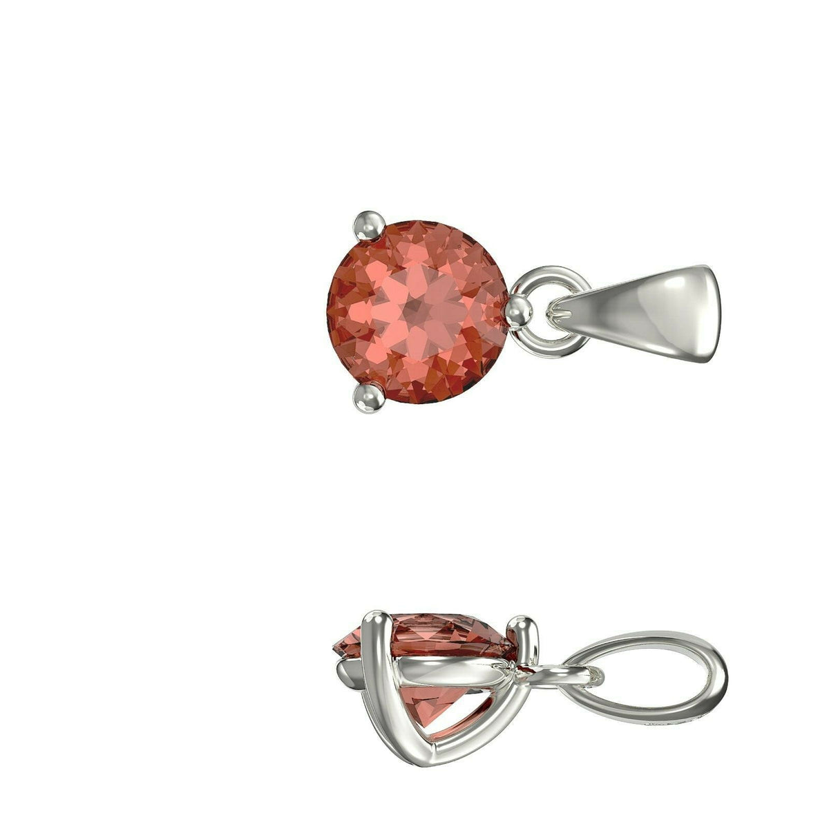 Sterling Silver Ruby Pendant Hallmarked British Made All Chain Lengths