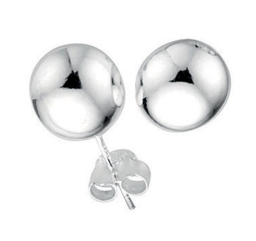 Ball Stud Earrings Sterling Silver 925 Hallmarked British Made Brand New Boxed