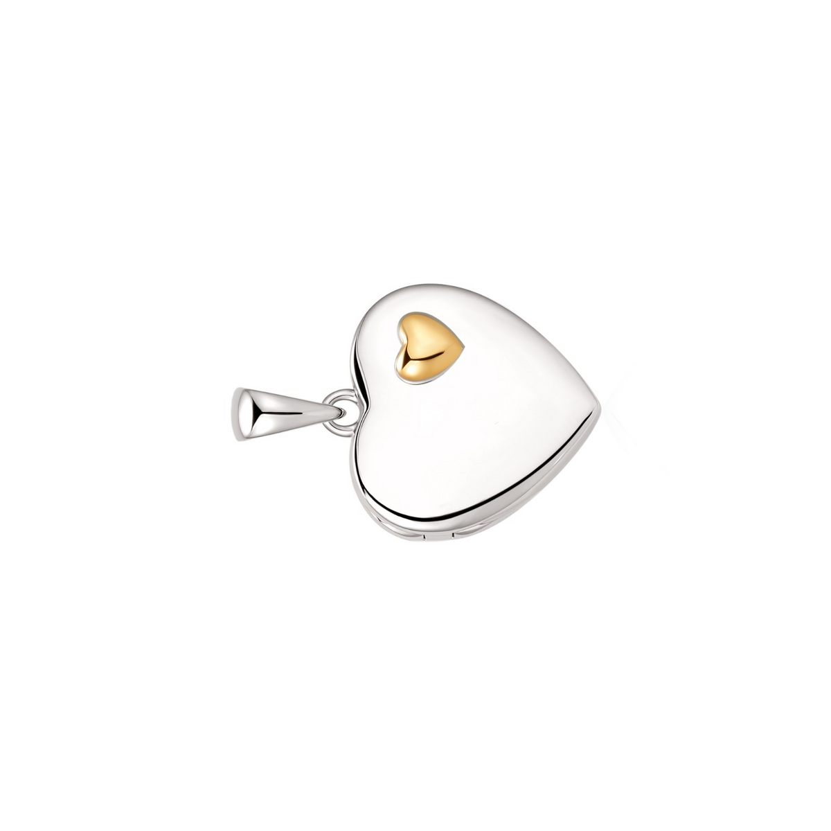 2 Tone Heart Locket 9ct Gold Plated Hallmarked British Made All Chain Lengths