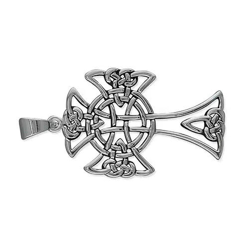 Celtic Knot Cross Sterling Silver 925 Hallmark British Made All Chain Lengths