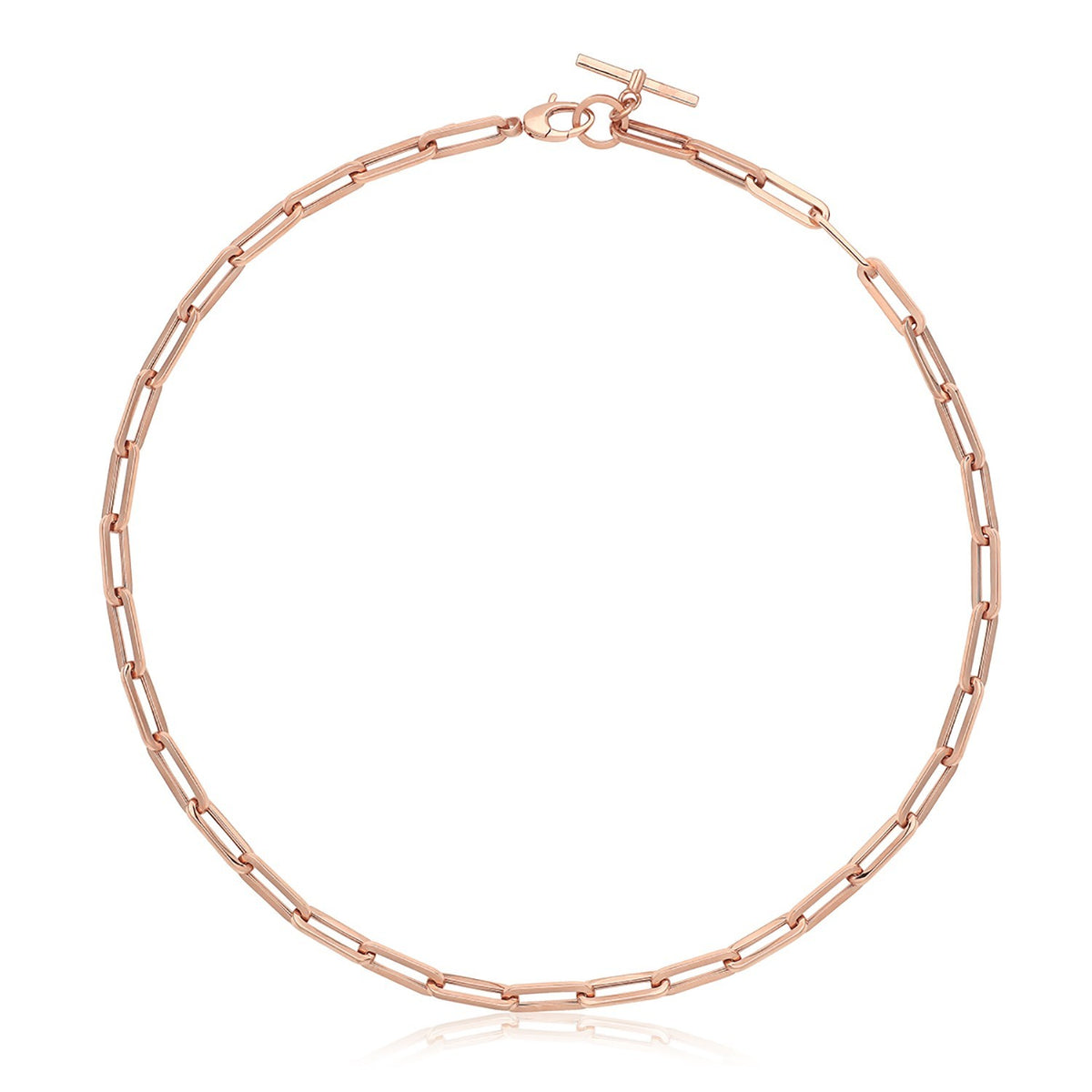 T Bar Necklace and Bracelet Set 9ct Rose Gold 375 Hallmarked British Made