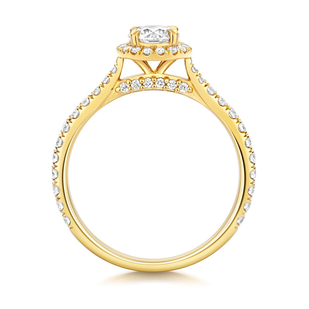 53 Lab-Grown Diamond Engagement Ring 18ct Yellow Gold Hallmarked Sizes J - Q
