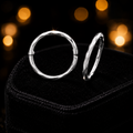 9ct White Gold 10mm Hoop Earrings British Made 375 Hallmarked Brand New Boxed