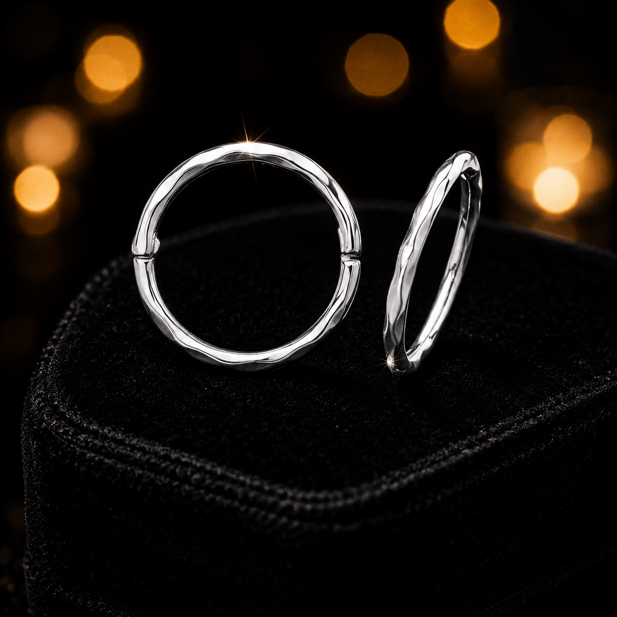 9ct White Gold 10mm Hoop Earrings British Made 375 Hallmarked Brand New Boxed