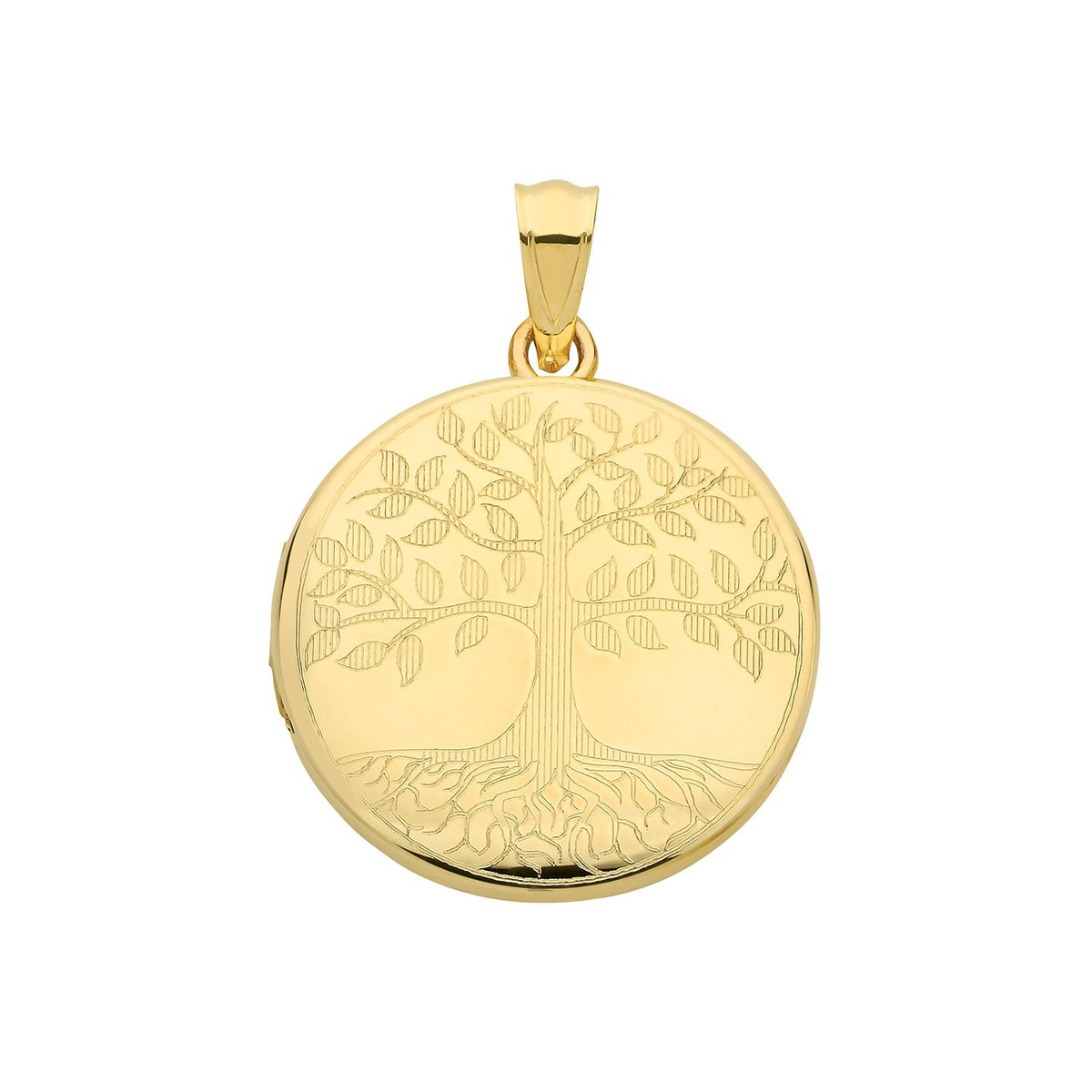 Tree Of Life 9ct Yellow Gold Locket 375 Hallmark British Made All Chain Lengths