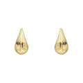 Teardrop Stud Earrings 9ct Yellow Gold 375 Hallmarked British Made