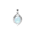 Tailed Oval Moonstone Pendant Sterling Silver 925 Hallmarked All Chain Lengths
