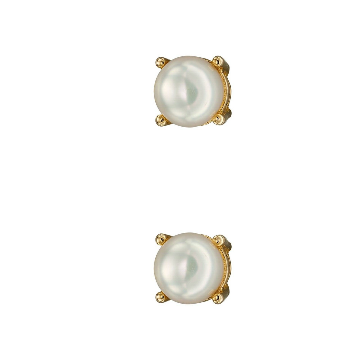 Natural Pearl June Stud Earrings 9ct Yellow Gold 375 Hallmark British Made