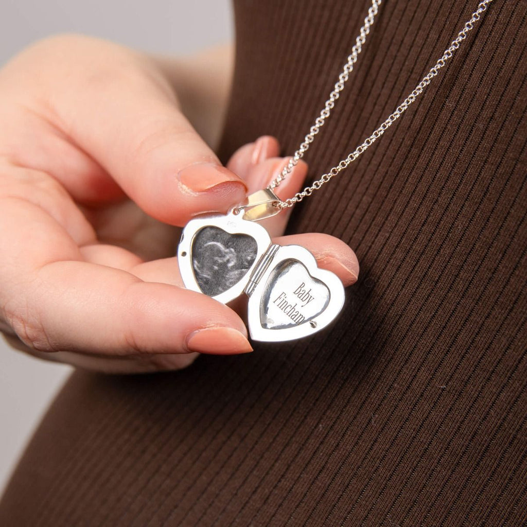 Engravable Heart Locket Sterling Silver Hallmark British Made All Chain Lengths