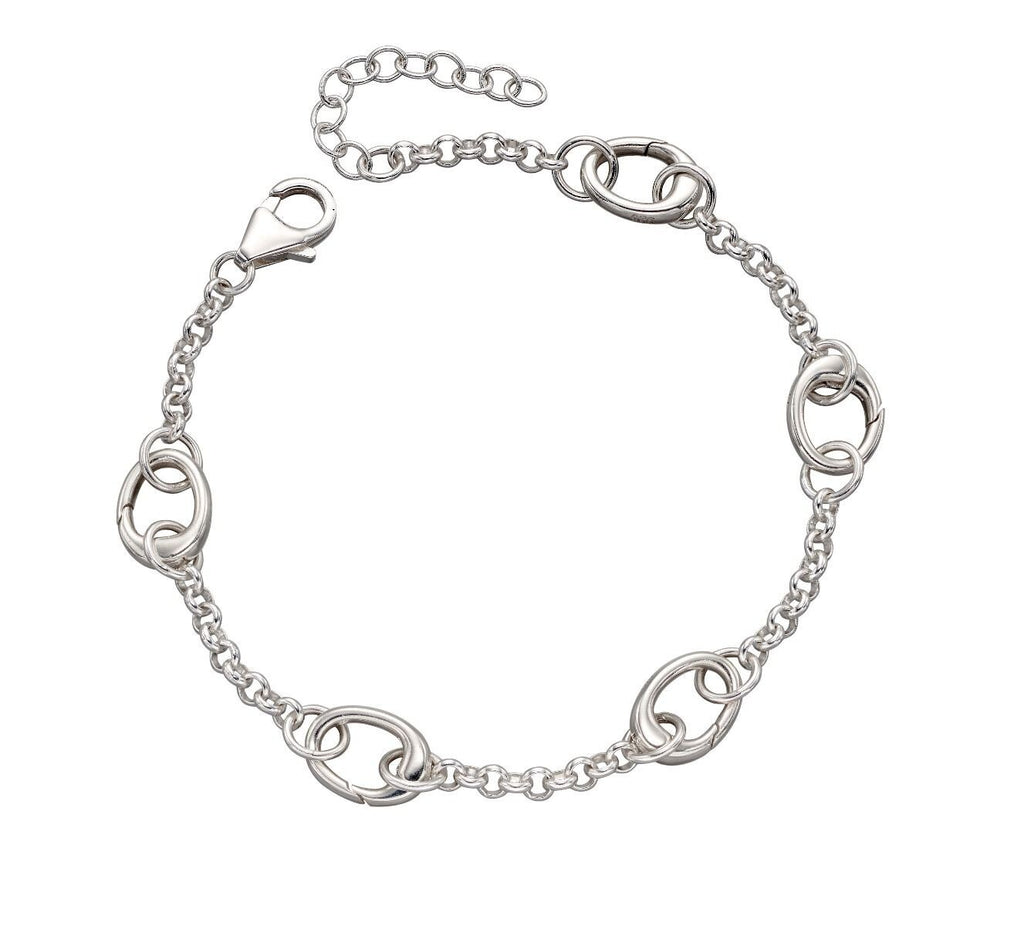 5 Link Bracelet Sterling Silver British Made Hallmarked Brand New Boxed