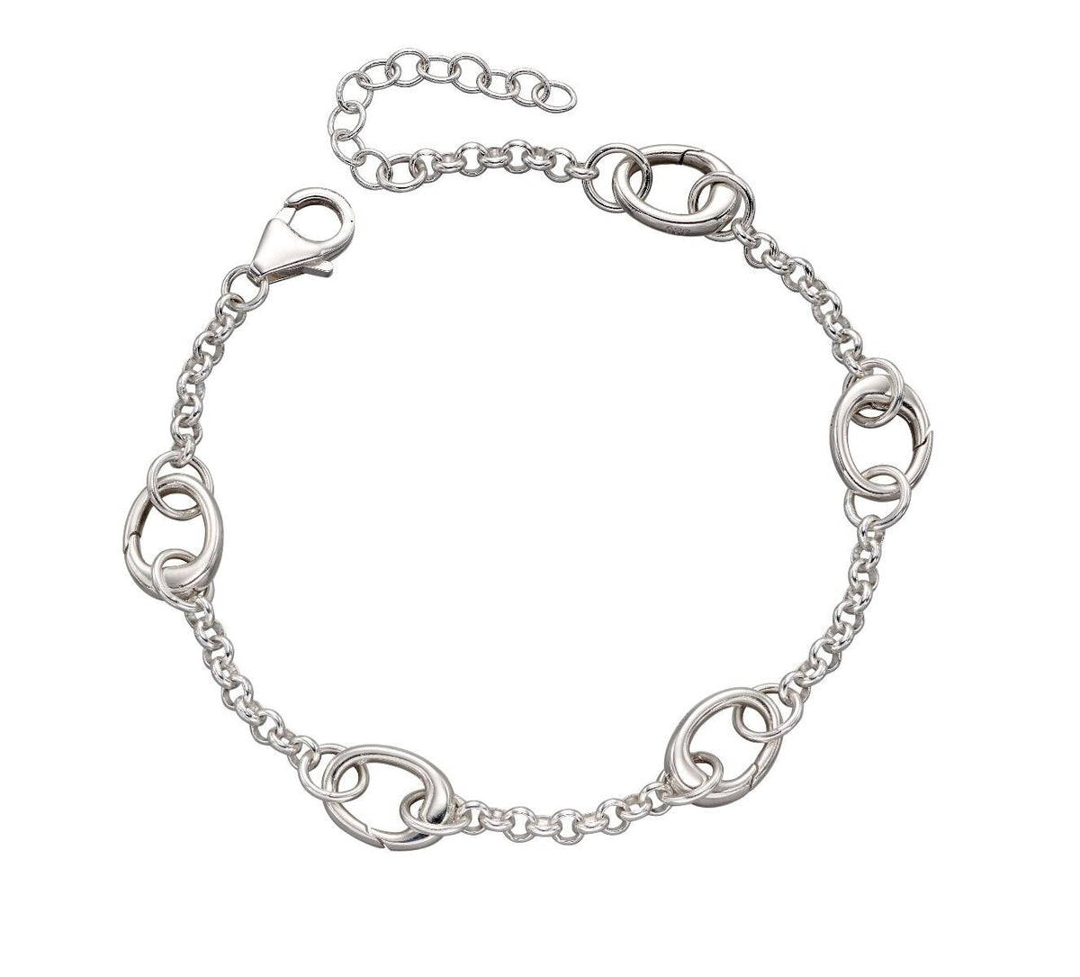 5 Link Bracelet Sterling Silver British Made Hallmarked Brand New Boxed