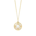 9ct Yellow Gold Mother Of Pearl Pendant 375 Hallmarked British Made Brand New