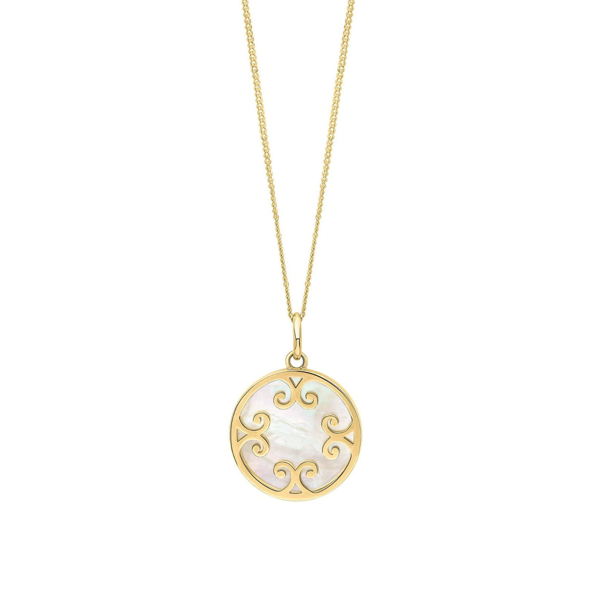 9ct Yellow Gold Mother Of Pearl Pendant 375 Hallmarked British Made Brand New