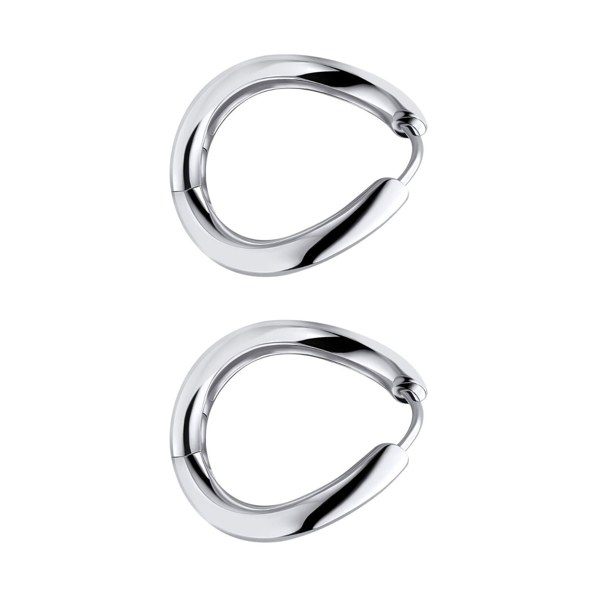 Sterling Silver Infinity Hoop Earrings 925 Hallmarked British Made Brand New