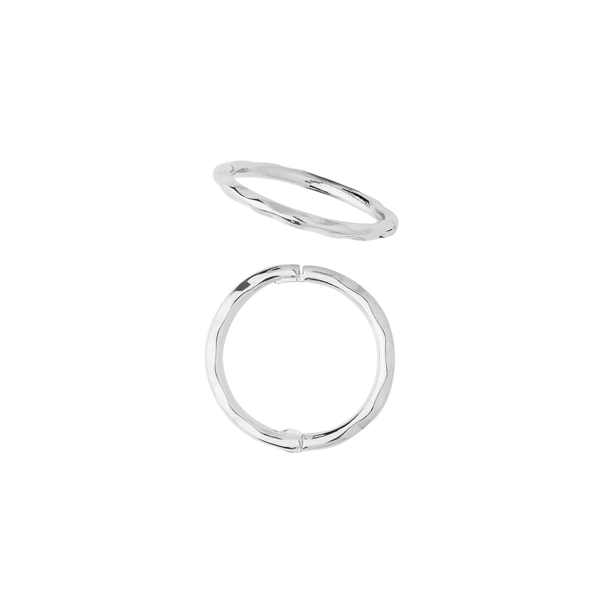 9ct White Gold 10mm Hoop Earrings British Made 375 Hallmarked Brand New Boxed