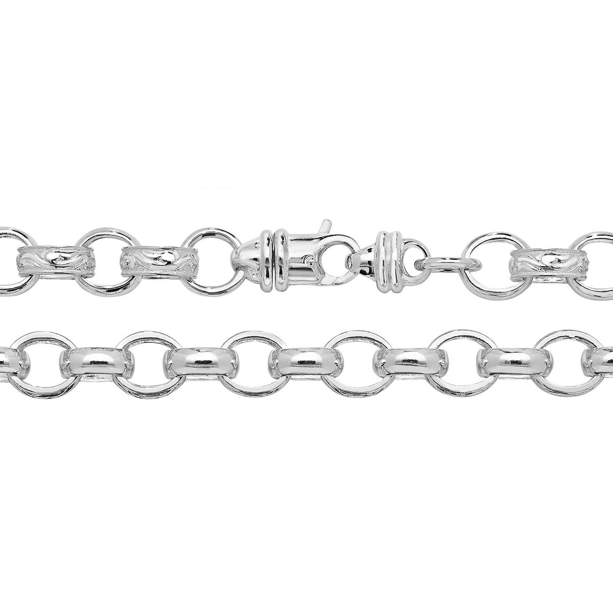 Sterling Silver Cast Belcher Chain British Made 925 Hallmarked  22" Weight 76 g
