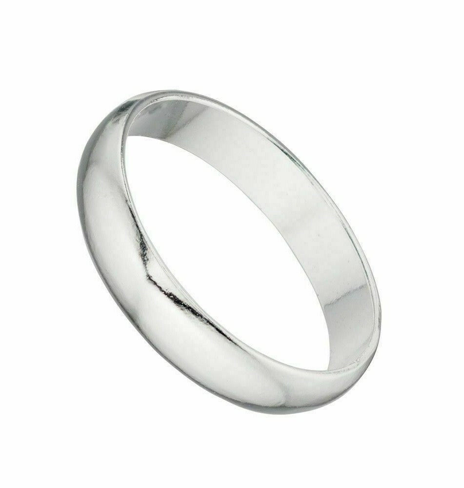 Sterling Silver Gents Ring Band Design Hallmarked Size N - V British Made