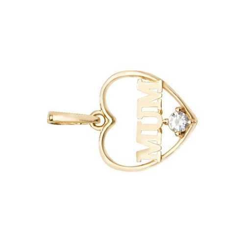 Mum Heart 9ct Yellow Gold Pendant 375 Hallmarked All Chain Lengths