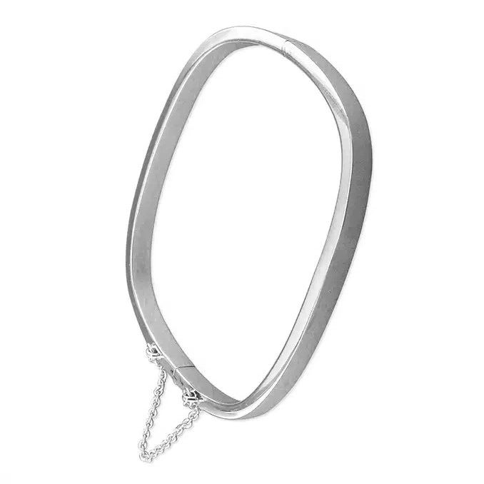 TV Clip Bangle Sterling Silver 925 Hallmarked British Made Brand New