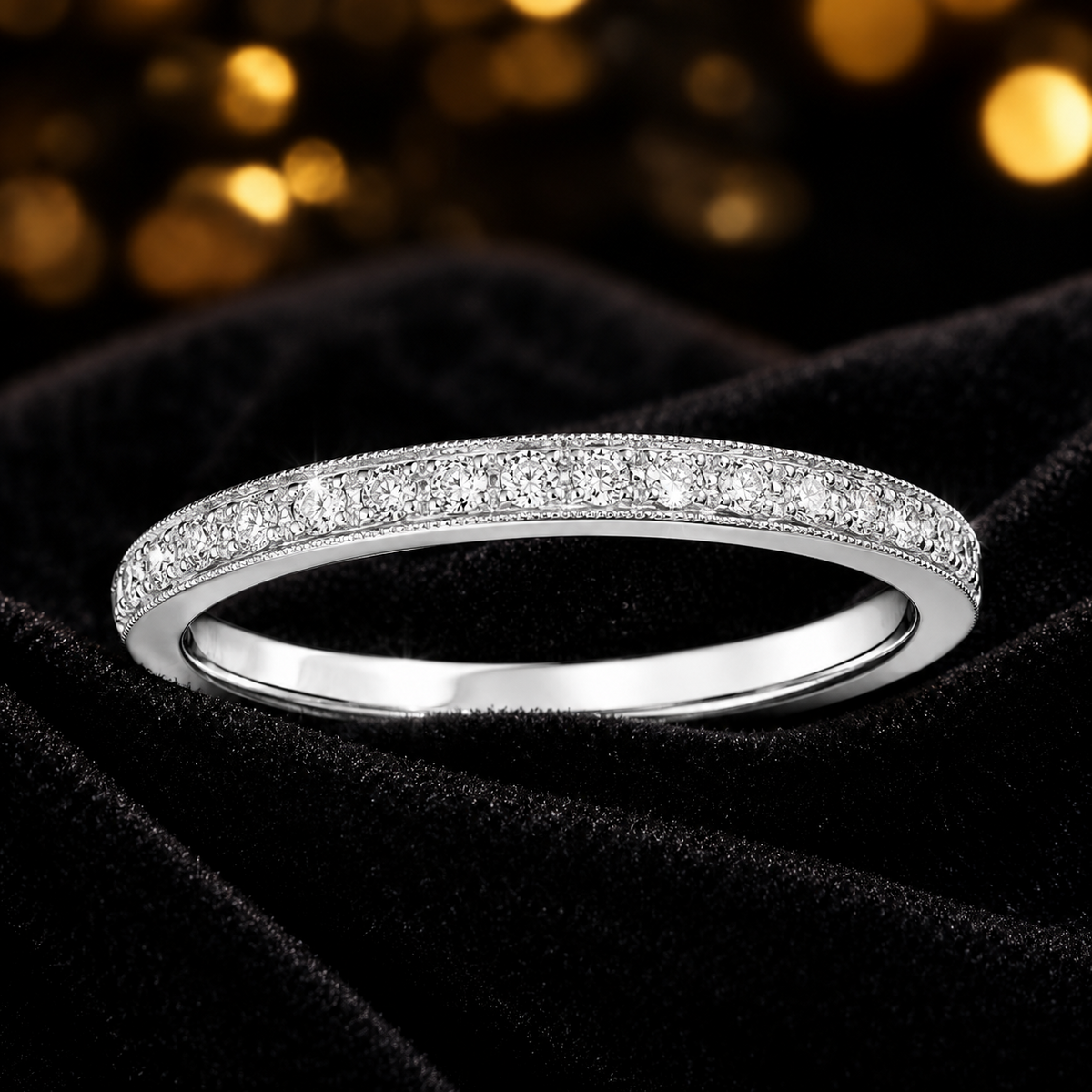 Diamond Eternity Ring 9ct White Gold 375 Hallmark Sizes J - Q British Made