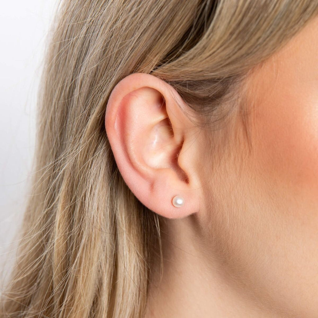 5mm Pearl Stud Earrings Sterling Silver 925 Hallmarked Brand New Boxed