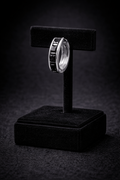 Mens Huggie Hoop Earring Black Cubic Zirconia Sterling Silver Gents 925 Hallmark