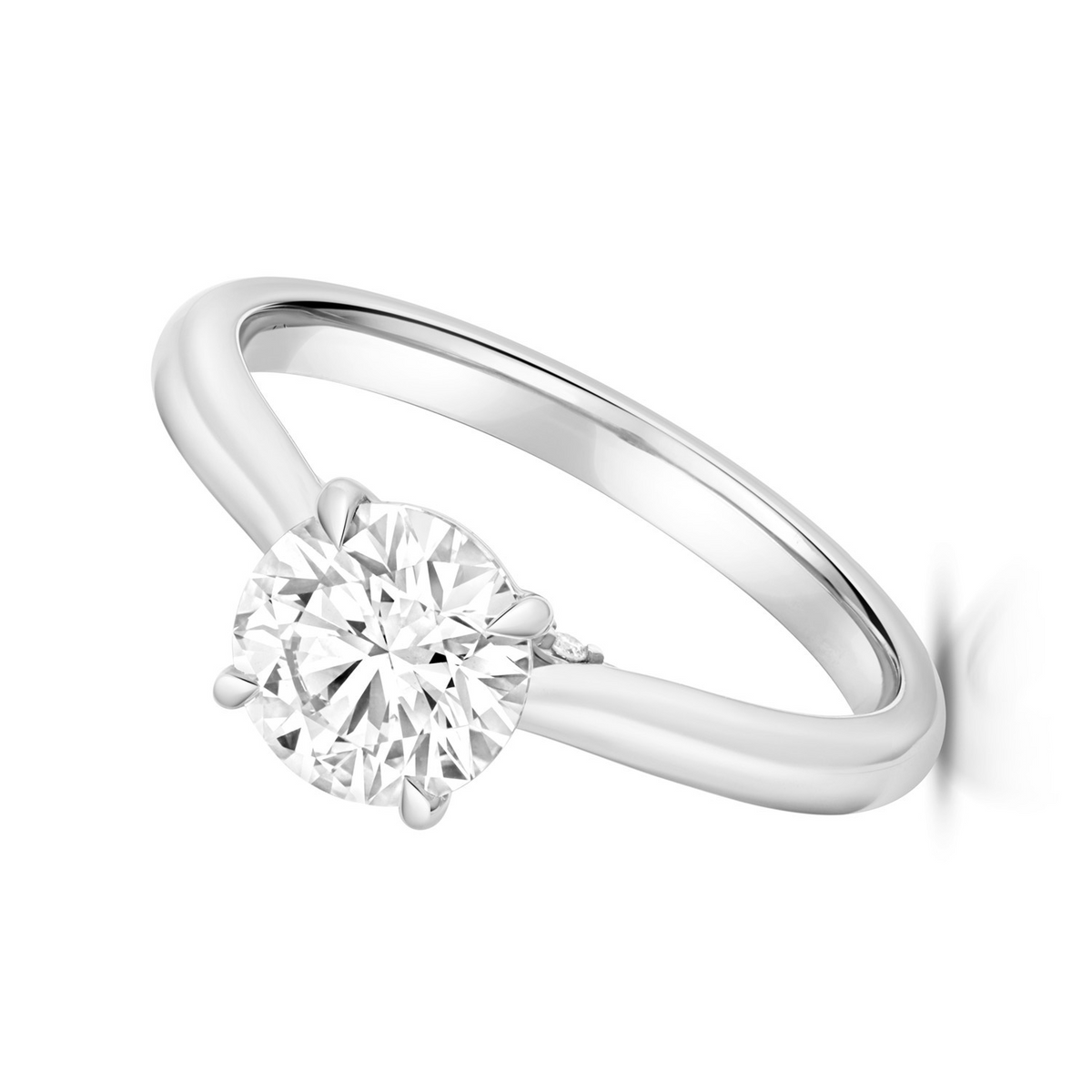 13 Lab-Grown Diamond Engagement Ring 18ct White Gold Hallmarked Sizes J - Q