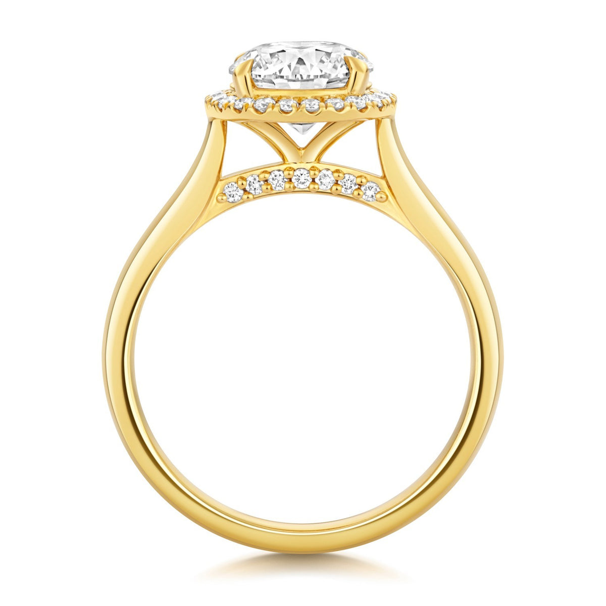37 Lab-Grown Diamond Engagement Ring 18ct Yellow Gold Hallmarked Sizes J - Q