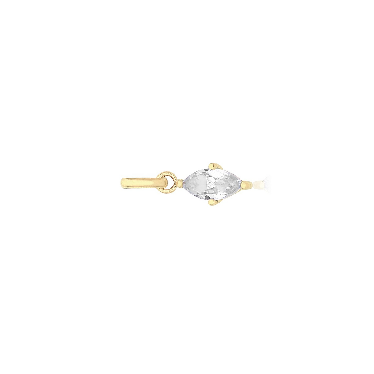 Marquise Gemstone 9ct Yellow Gold Pendant Hallmarked All Chain Lengths