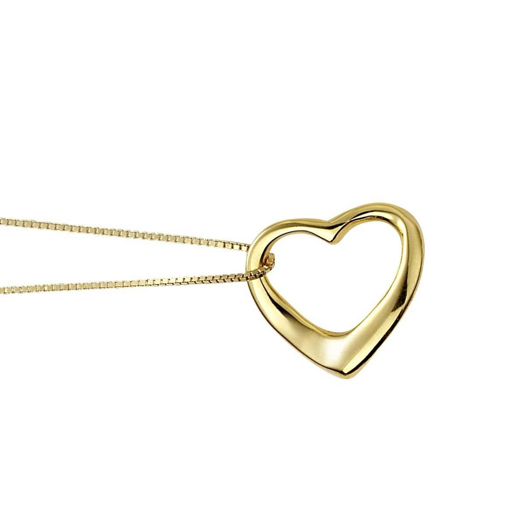Small Heart Necklace Gold Plated 925 Hallmarked British Made Brand New Boxed