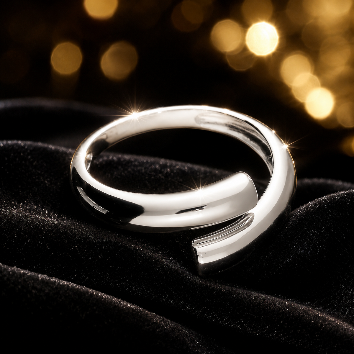 Graduated Overlap Ring Sterling Silver 925 Hallmarked British Made Size L - R