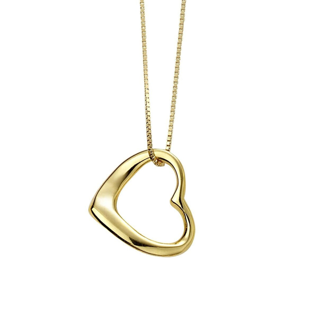 Small Heart Necklace Gold Plated 925 Hallmarked British Made Brand New Boxed