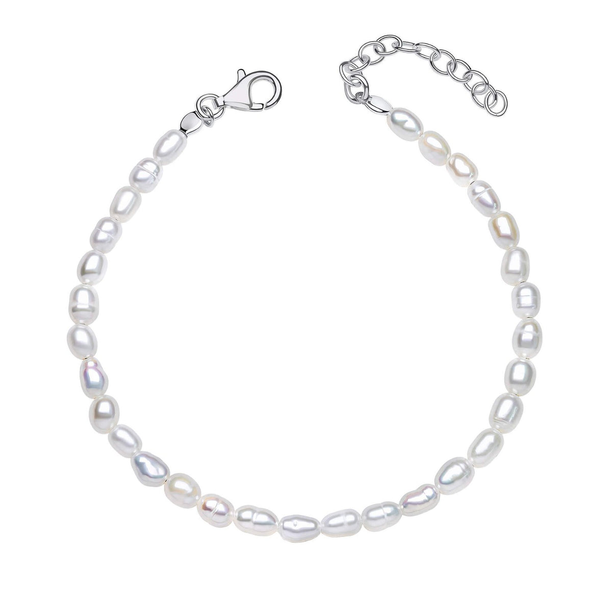 Rice Pearl Bracelet Sterling Silver 925 Hallmarked British Made Brand New Boxed
